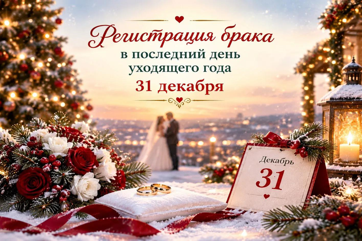 Регистрация брака в последний день уходящего года 31 декабря!