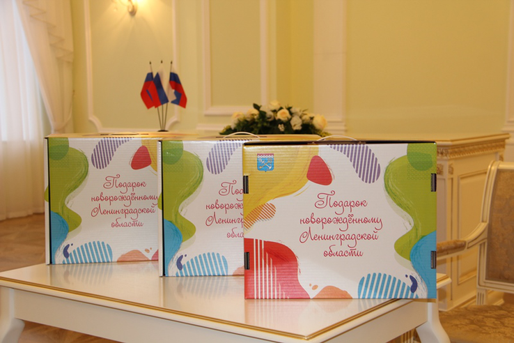 Ленинградская область дарит подарки новорожденным.